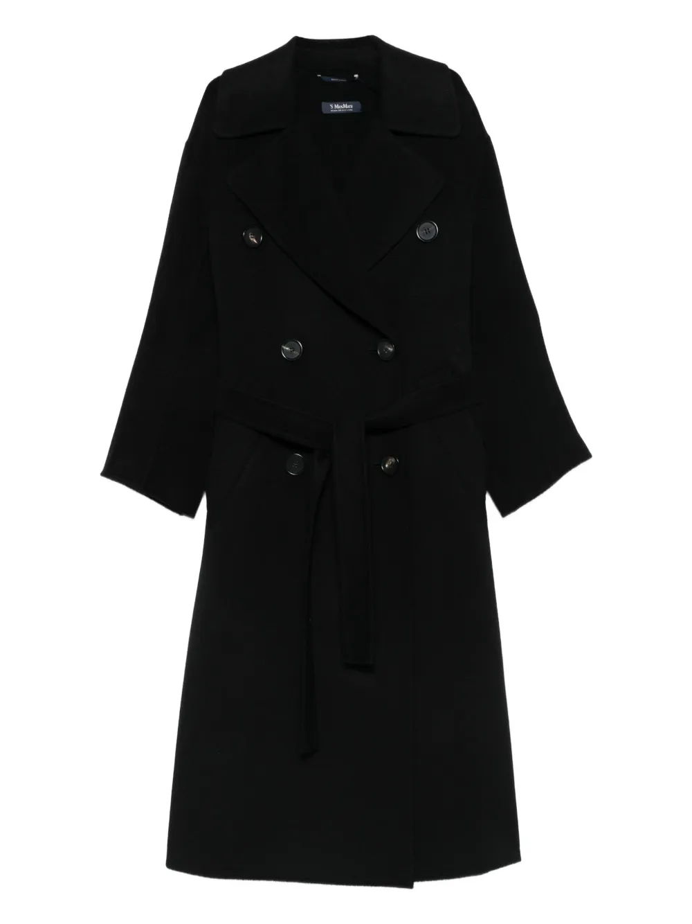 

Двубортное пальто с поясом 'S Max Mara, черный