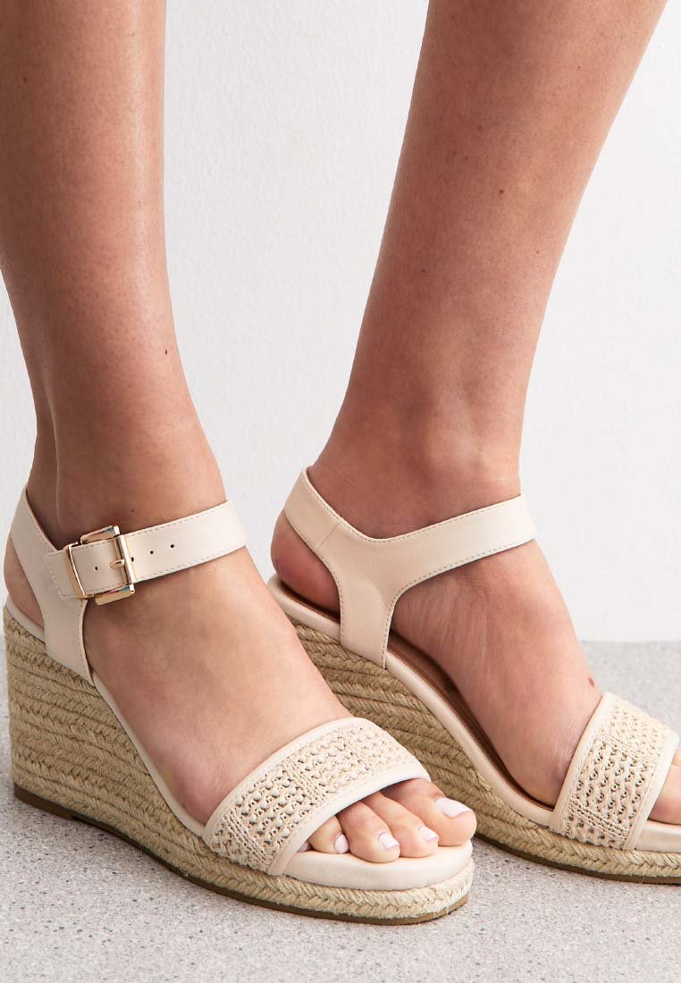 Босоножки на танкетке WIDE FIT - Espadrilles New Look Wide Fit, белый