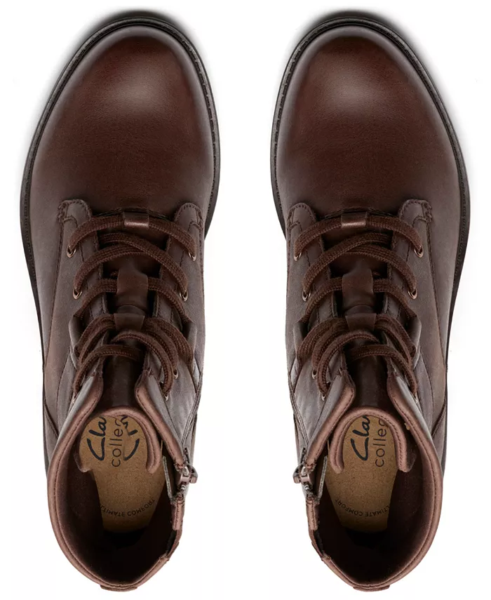 Женские ботильоны Hearth Parker Block Heel Clarks, коричневый — фото 4