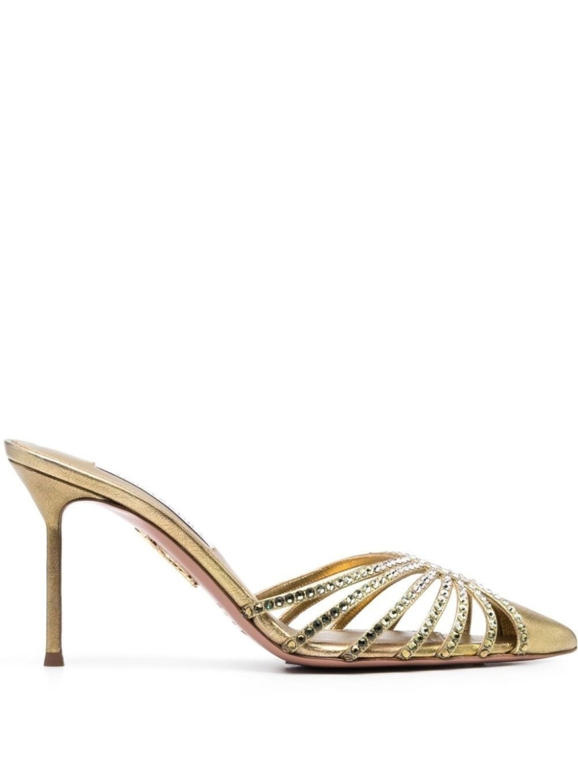 

Aquazzura мюли Flow 85, нейтральный цвет