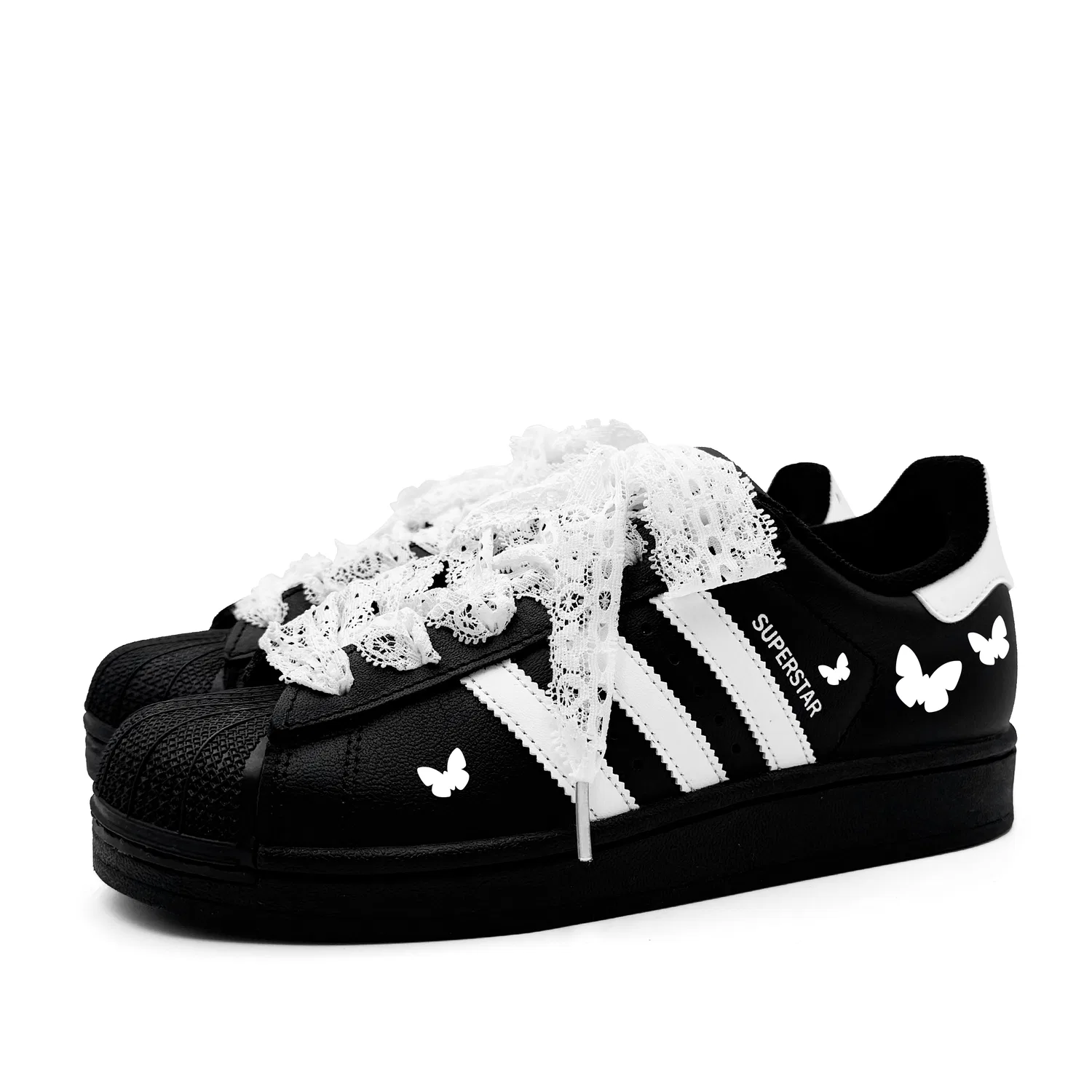Кроссовки детские Superstar 2 Dancing Butterfly Adidas Originals черный — фото 4