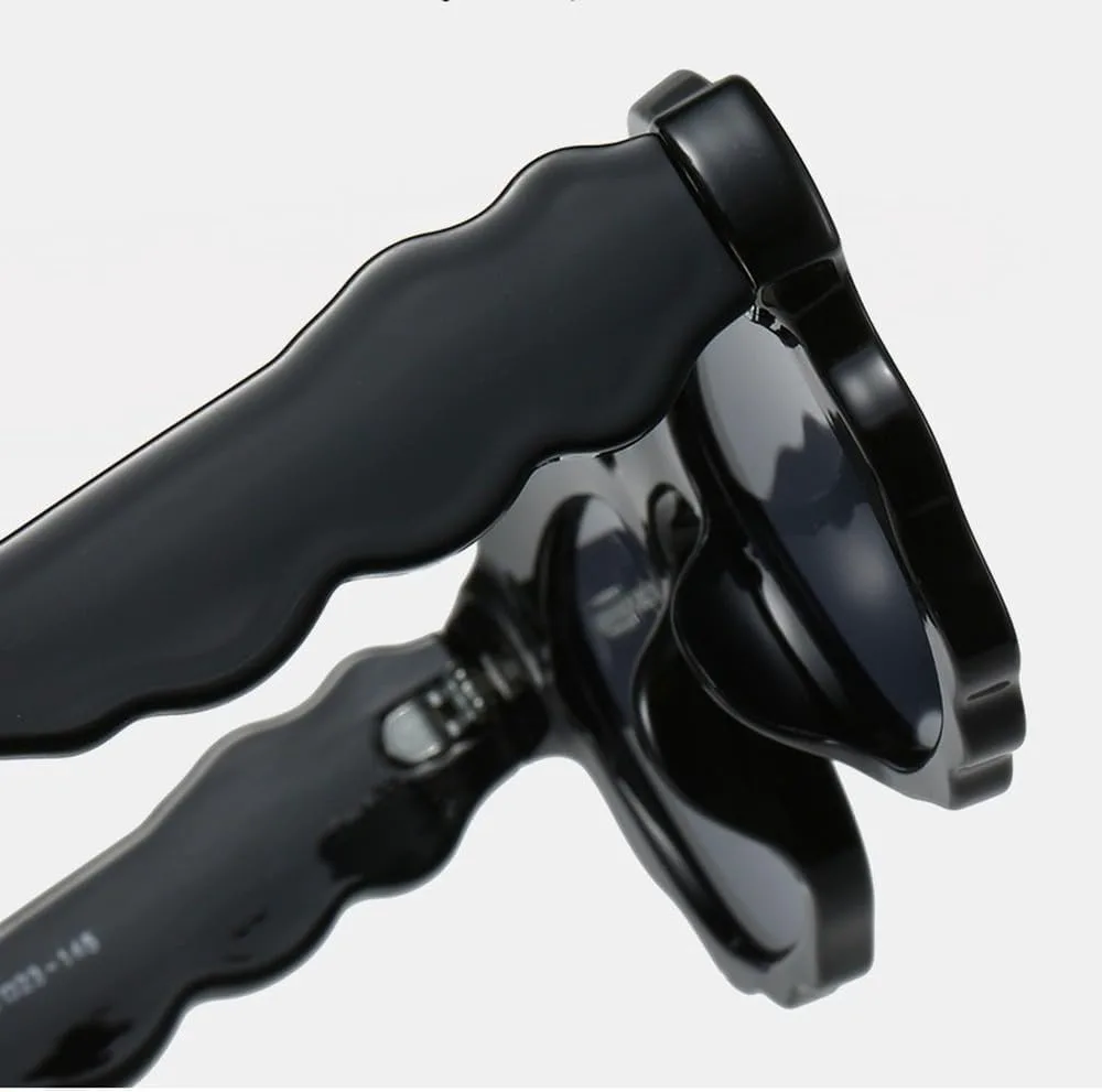 

Модные солнцезащитные очки неправильной прямоугольной формы из геля для женщин, прозрачные с градиентом, для мужчин, трендовые и уникальные GHVWYX, Beige Tea Pink