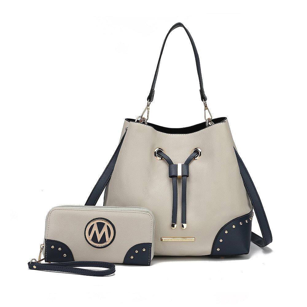

Сумка-мешок Candice Color Block из коллекции MKF и кошелек в тон MKF Collection, цвет Ivory Navy