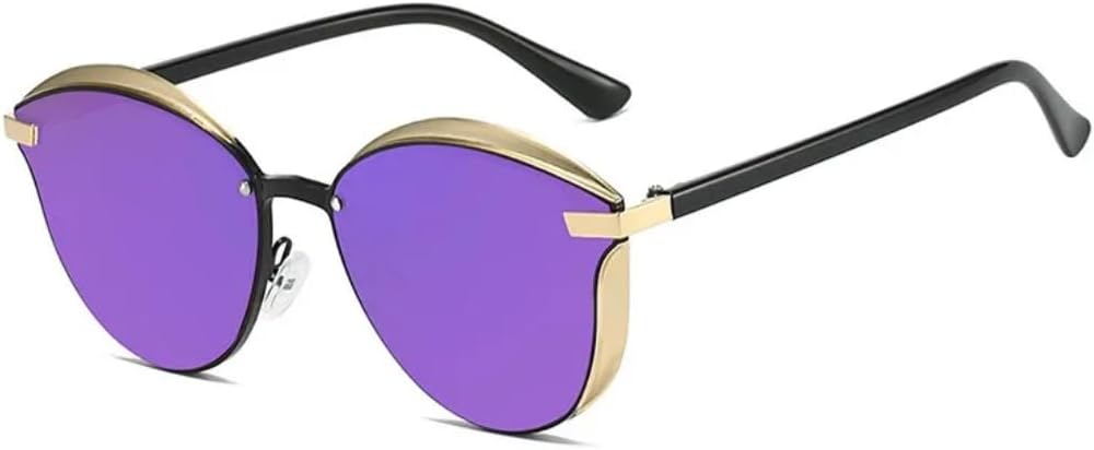 

Роскошные поляризованные солнцезащитные очки для женщин с зеркальными линзами, для использования на открытом воздухе и вождения, защита от УФ-излучения UV400 VFDHN, Gold Purple