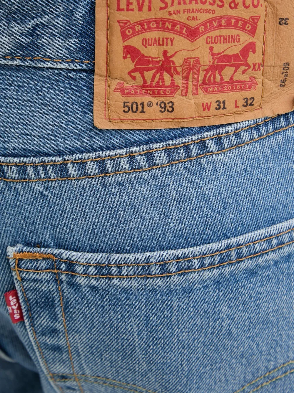 Джинсы 501 '93 на пуговицах Levi'S, синий — фото 4