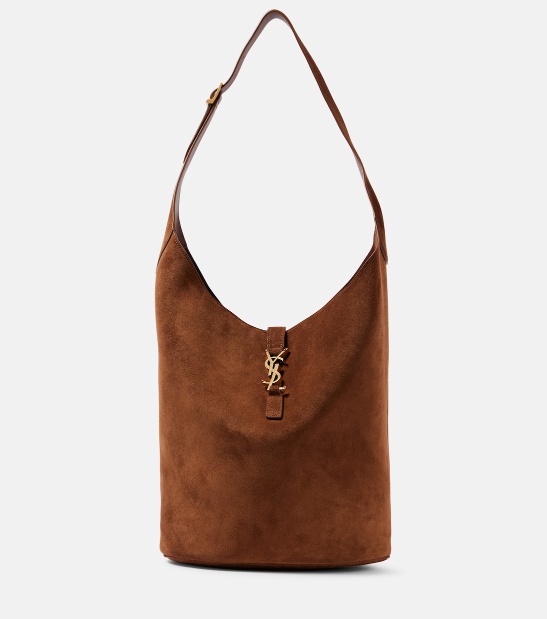 

Сумка-ведро из замши Le 5 à 7 Saint Laurent, Caramel Cognac