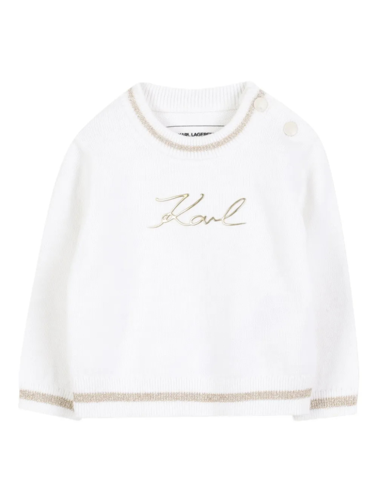 Комплект из двух предметов с логотипом Karl Lagerfeld Kids, белый — фото 3