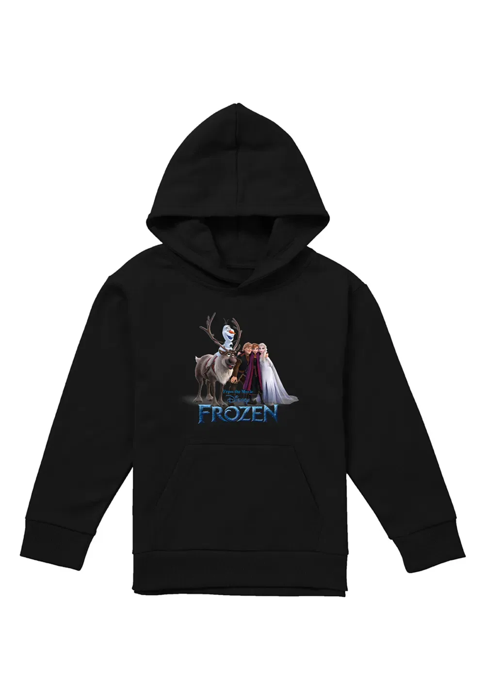 Детская худи с принтом Frozen Disney, черный