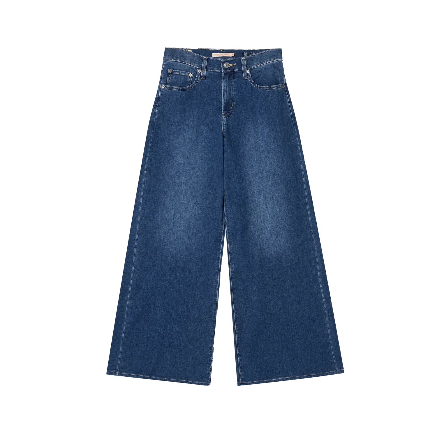 Джинсы Ice Cool Series для женщин, medium blue, широкие штанины Levis
