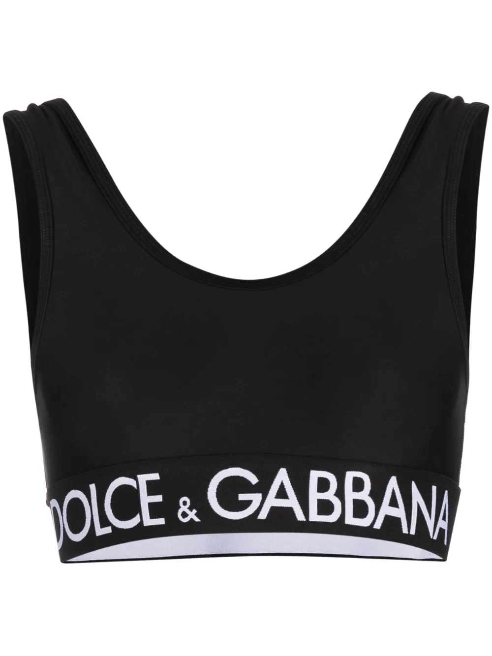 

Спортивный бюстгальтер с логотипом DOLCE & GABBANA, черный