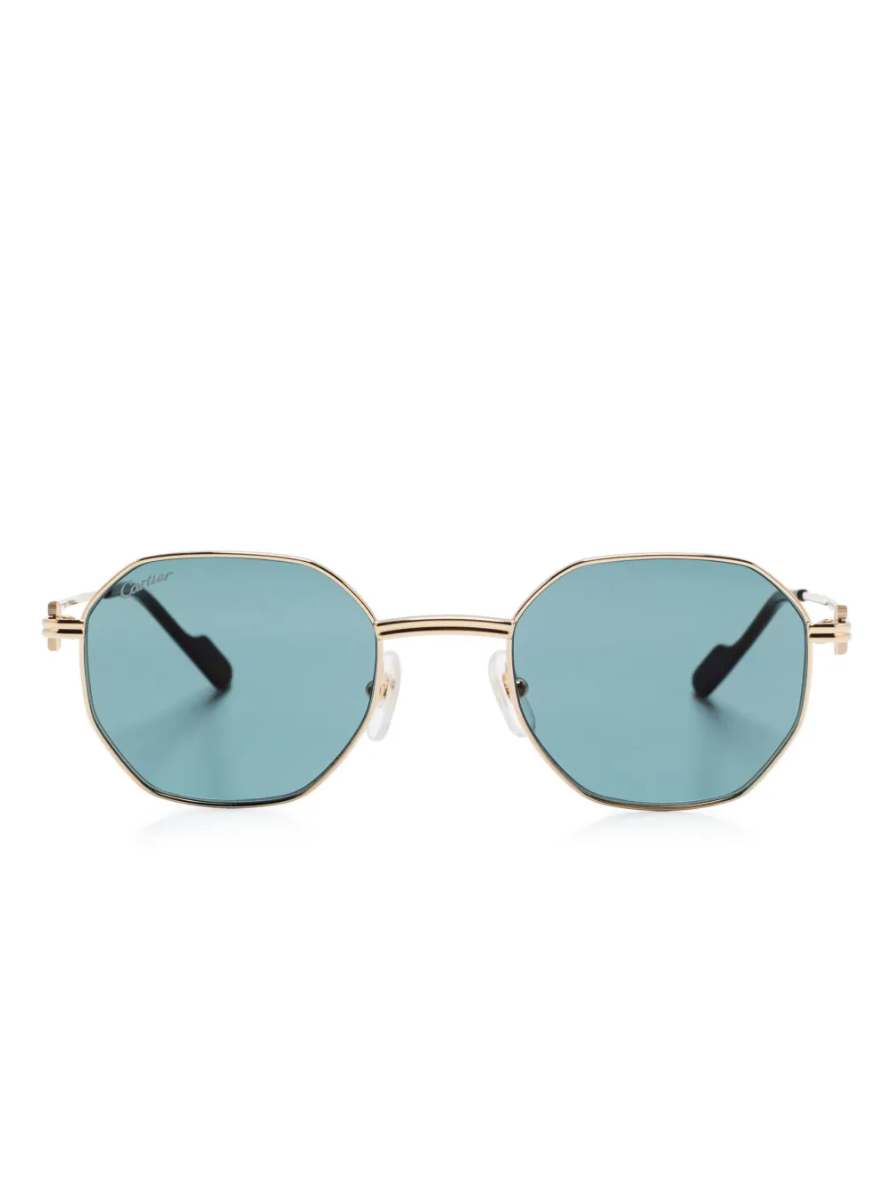 

Солнцезащитные очки в восьмиугольной оправе Cartier Eyewear, золотой