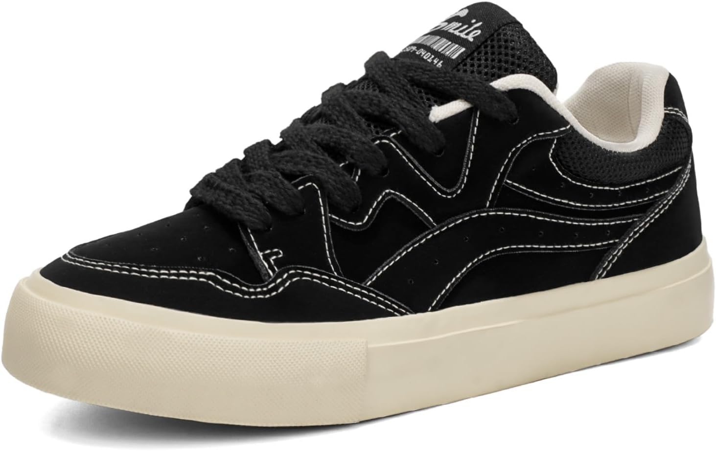 

Мужские низкие кроссовки на шнуровке, модные, вулканизированные, повседневные прогулочные, удобные, легкие, дышащие, нескользящие, для ежедневной носки, покупок, учебы, работы, поездок, занятий в спортзале и катания на скейтборде Yrzhgdl, черный