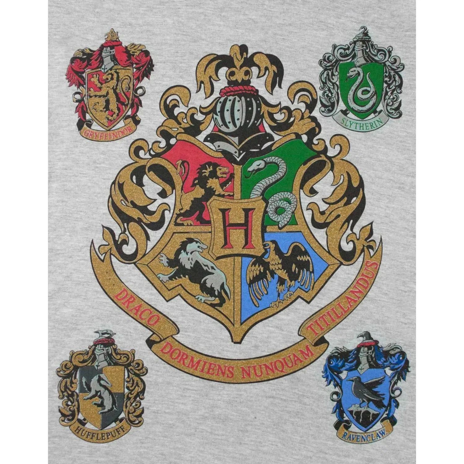 Футболка для детей с гербом Хогвартса Harry Potter, серый — фото 3