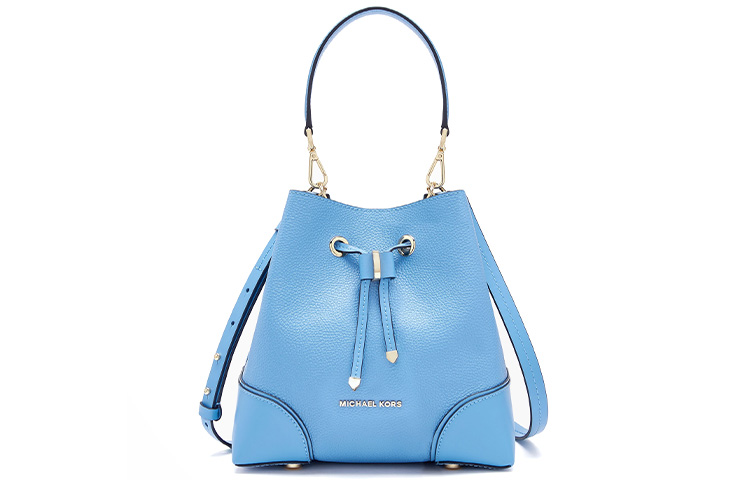 

MICHAEL KORS Сумка-ведро Mercer Gallery из коровьей кожи, сумка-ведро, через плечо, небольшого размера, женская, небесно-голубого цвета