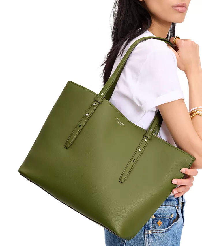 

Средняя кожаная сумка-тоут Do It All kate spade new york, зеленый