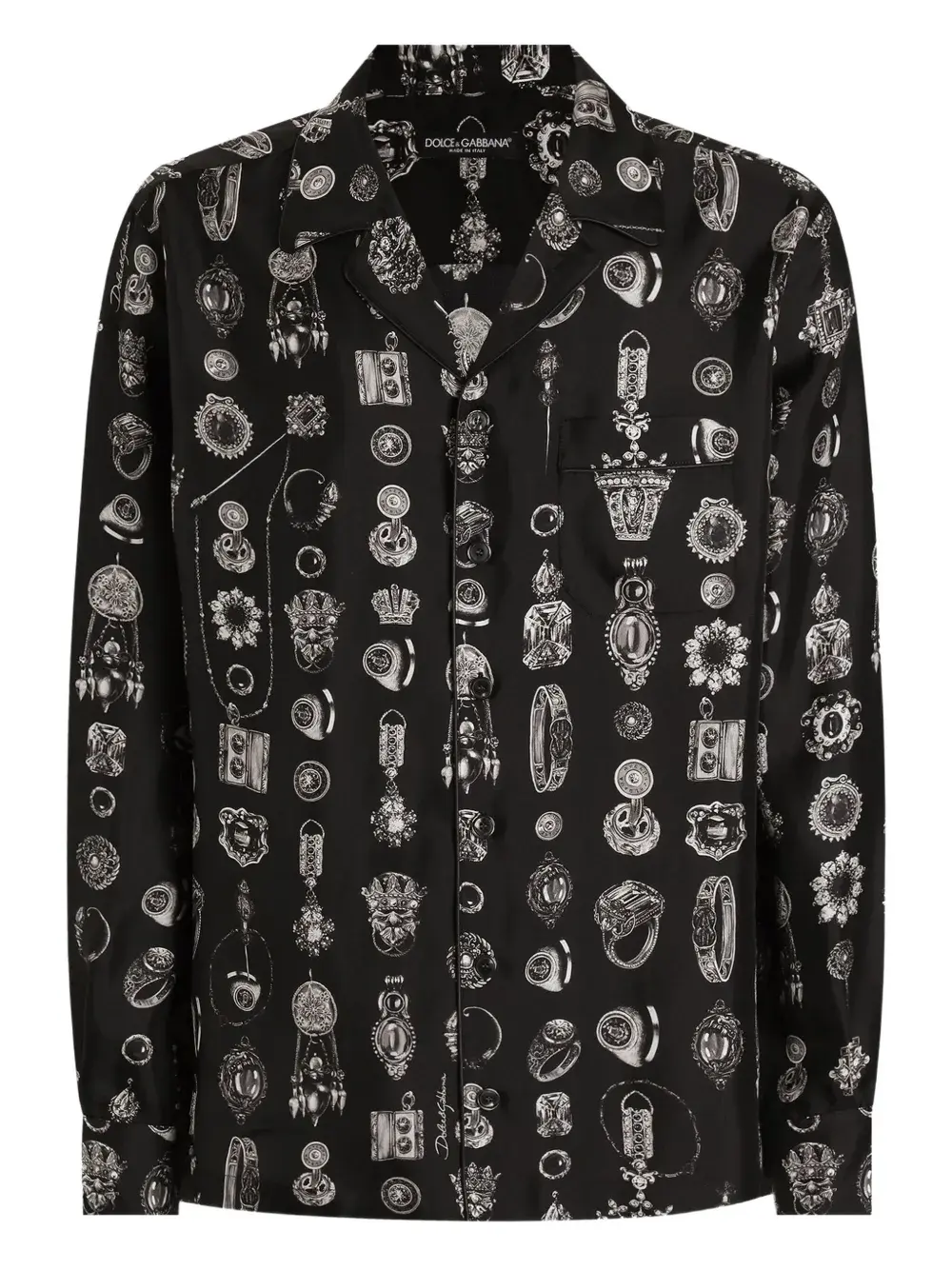 

Рубашка с принтом Dolce & Gabbana, черный