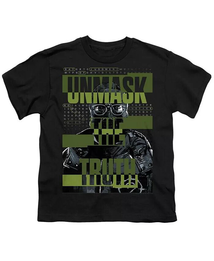 

Футболка с коротким рукавом для мальчиков The Unmask The Truth Batman, черный