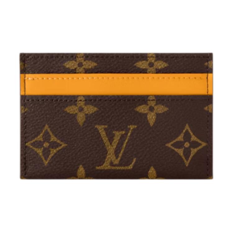 

LOUIS VUITTON Желтый мужской картхолдер из текстиля с покрытием