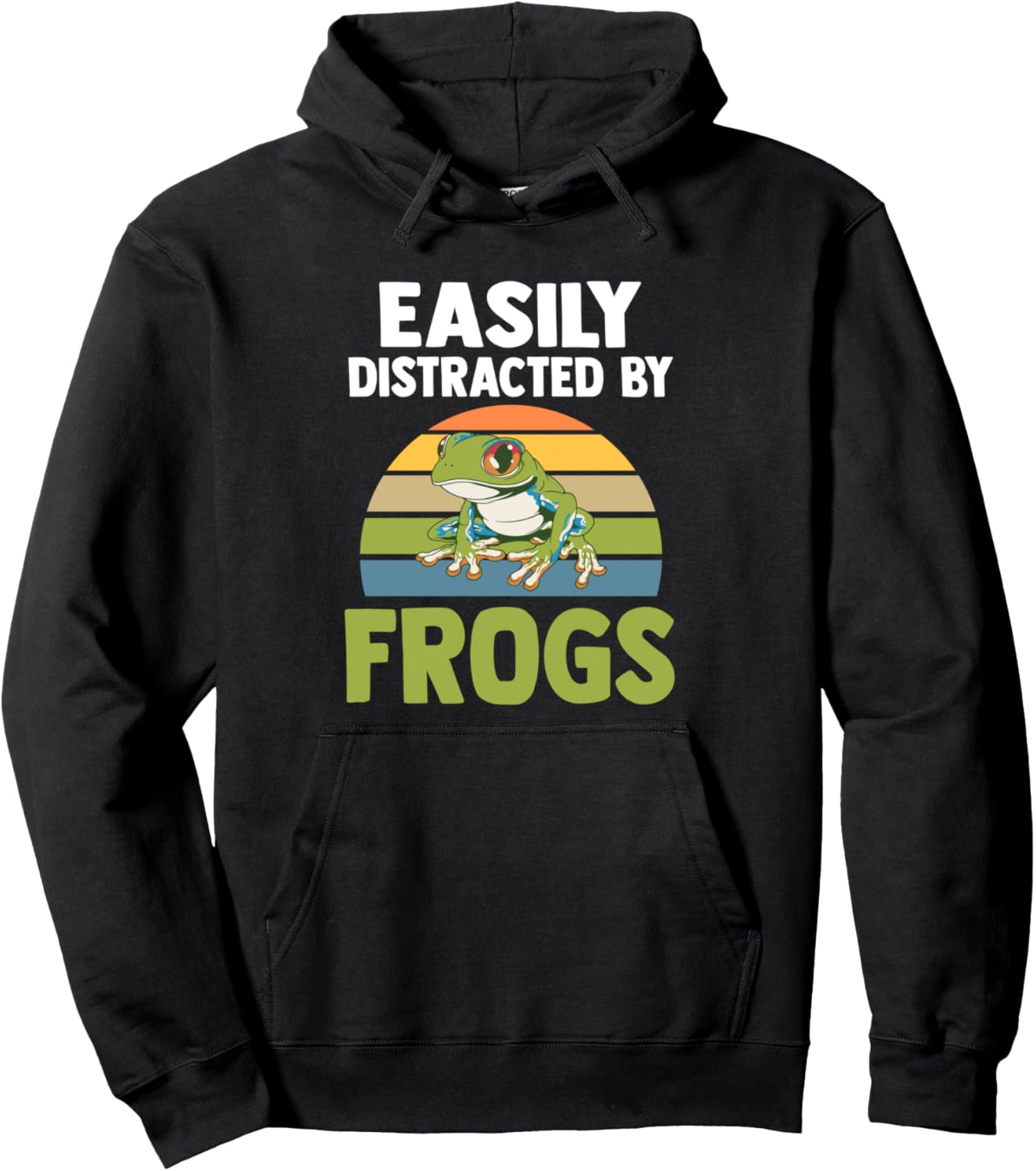 

Толстовка, Легко отвлекается на толстовку с изображением лягушки Frog Merch & Frog Lover Gift, черный