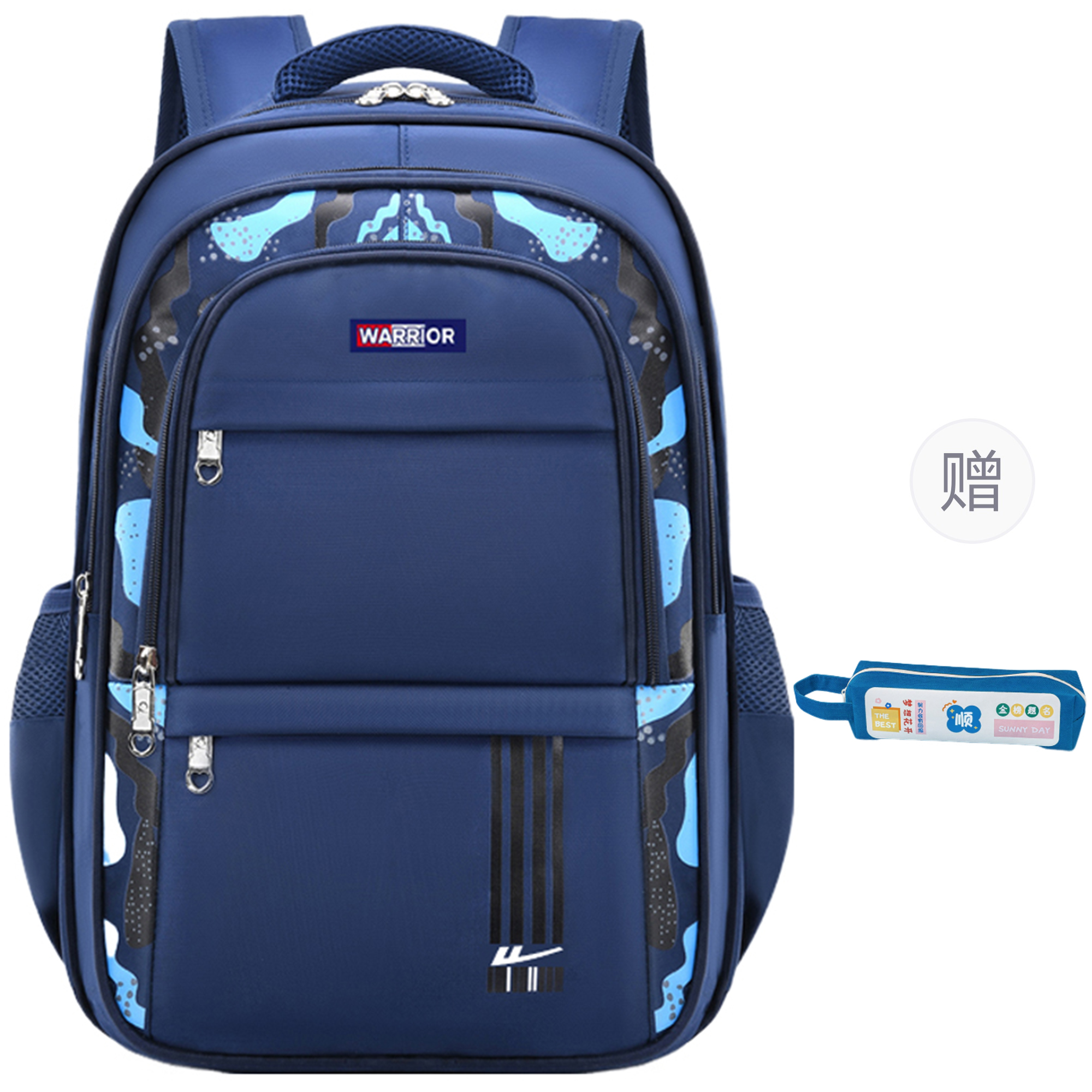 

WARRIOR Большой синий рюкзак из нейлона для мужчин, Royal Blue with Free Pen Pouch