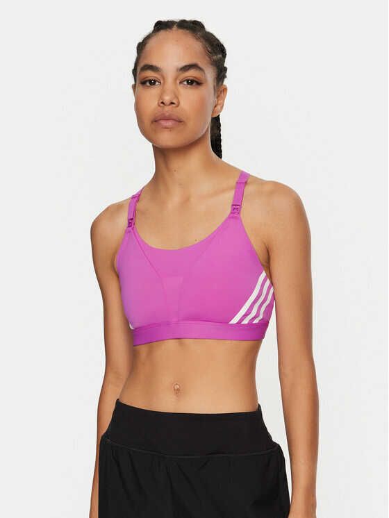 

Спортивный бюстгальтер узкого кроя Adidas, розовый