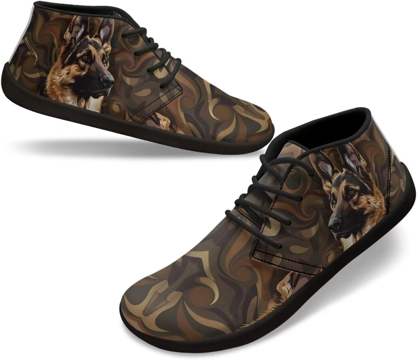 

Мужские кроссовки с широкой носковой частью, босоногое нулевое перепад, удобная обувь, модные водонепроницаемые легкие кроссовки для бега и походов Xixirimido, German Shepherd Dog