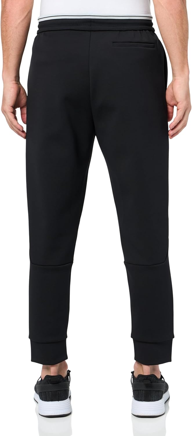 Брюки спортивные мужские BOSS Interlock Logo из хлопковой смеси, Black Gloss — фото 2