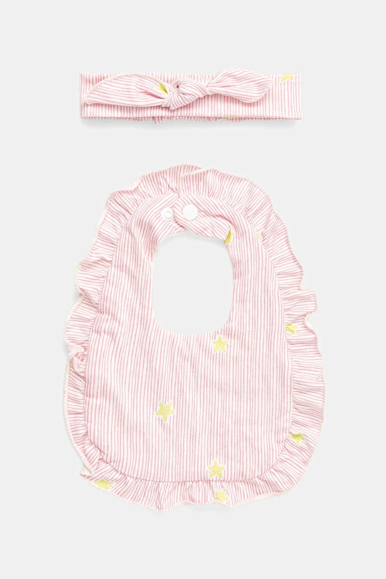 

Слюнявчик и повязка на голову для младенца, 2 шт United Colors Of Benetton, розовый