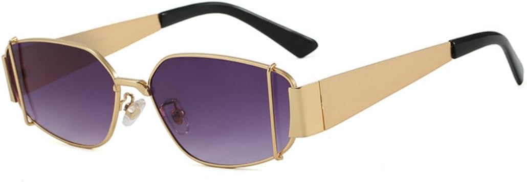 

Женские металлические солнцезащитные очки для женщин и мужчин, винтажные солнцезащитные очки в стиле панк, популярный тренд, очки для активного отдыха, защита от УФ-излучения UV400 SZVVBKK, Gold Gray