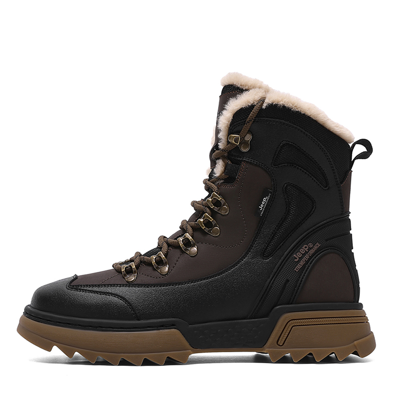 

Jeep Высокие уличные кроссовки мужские тёмно-коричневые, цвет Dark Brown