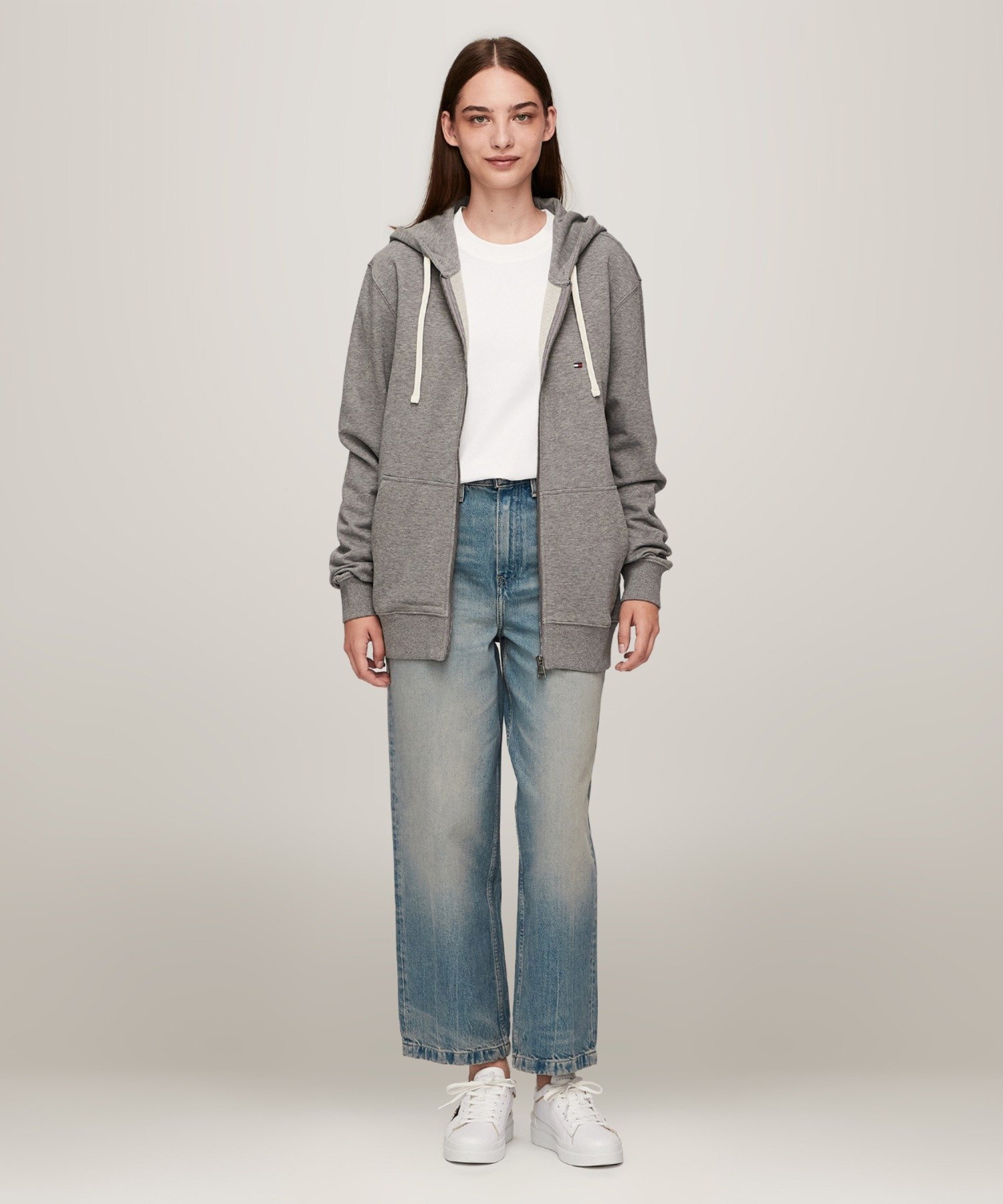 Худи Essential Terry на молнии TOMMY HILFIGER, Gray P91 — фото 4