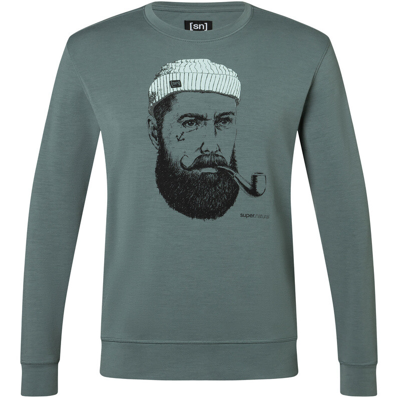 

Мужской свитер Sn Sailor Crew Super.Natural, зеленый