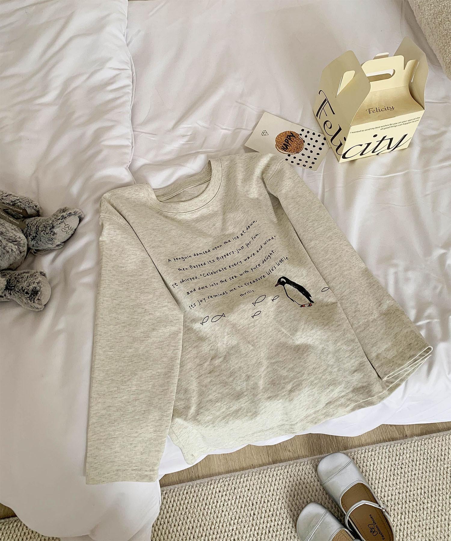 Детская длинная футболка с принтом [aimoha-KIDS-] Aimoha Kids, Light gray — фото 2