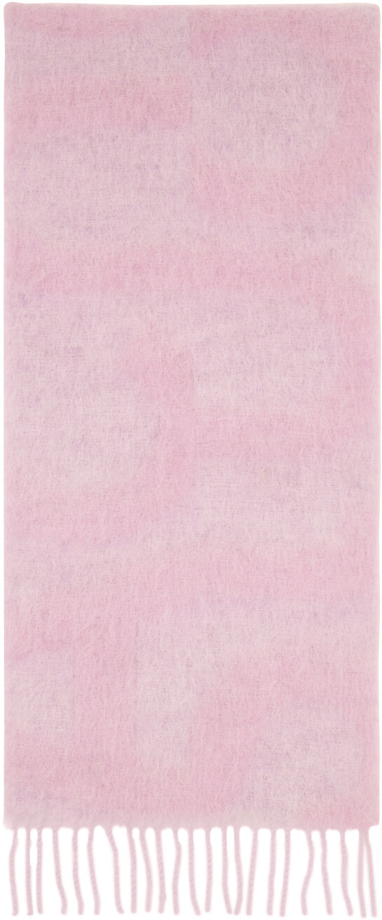 

Розовый шарф с логотипом Acne Studios, цвет Pink