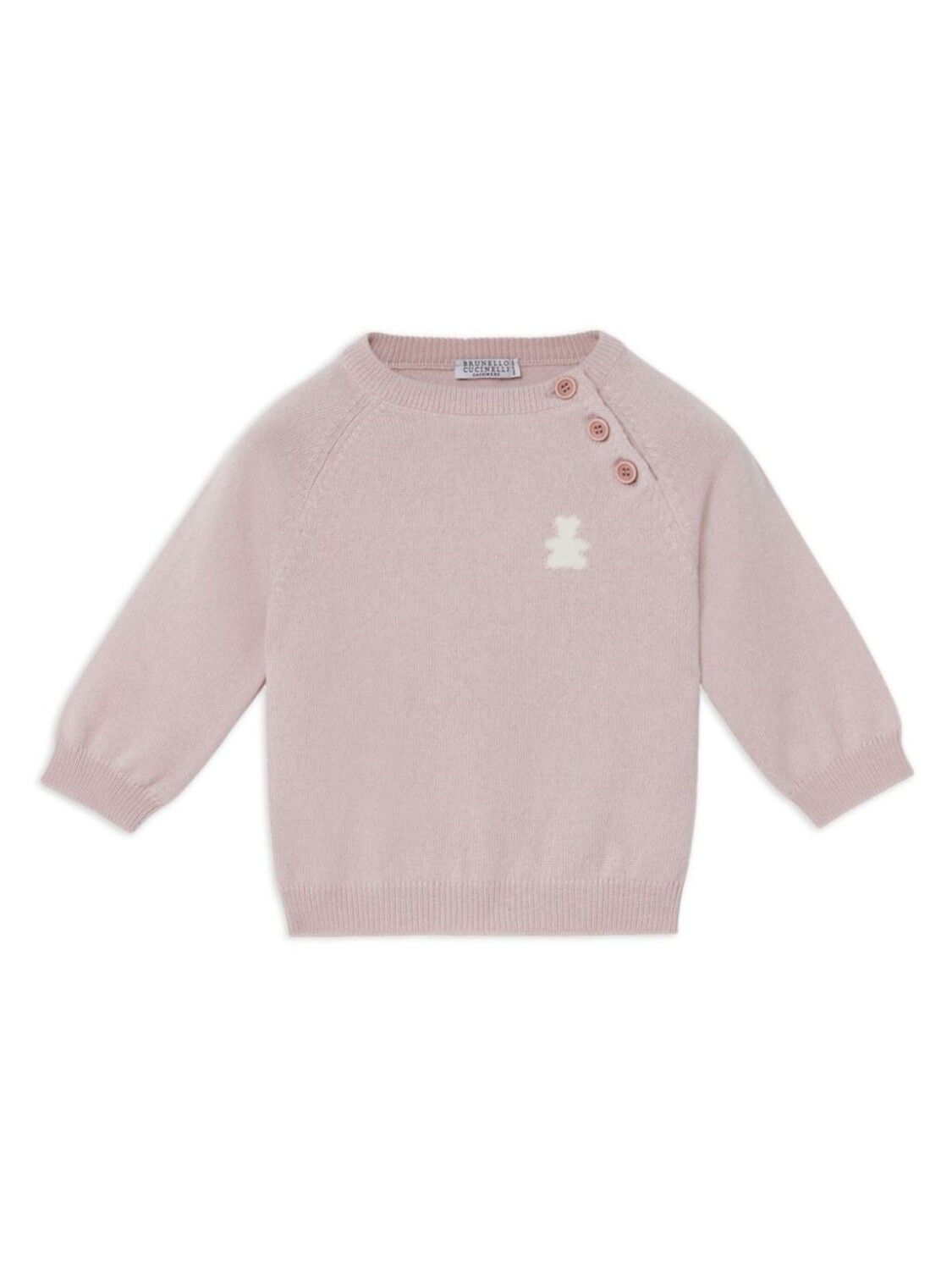 

Brunello Cucinelli Kids кашемировый джемпер, розовый