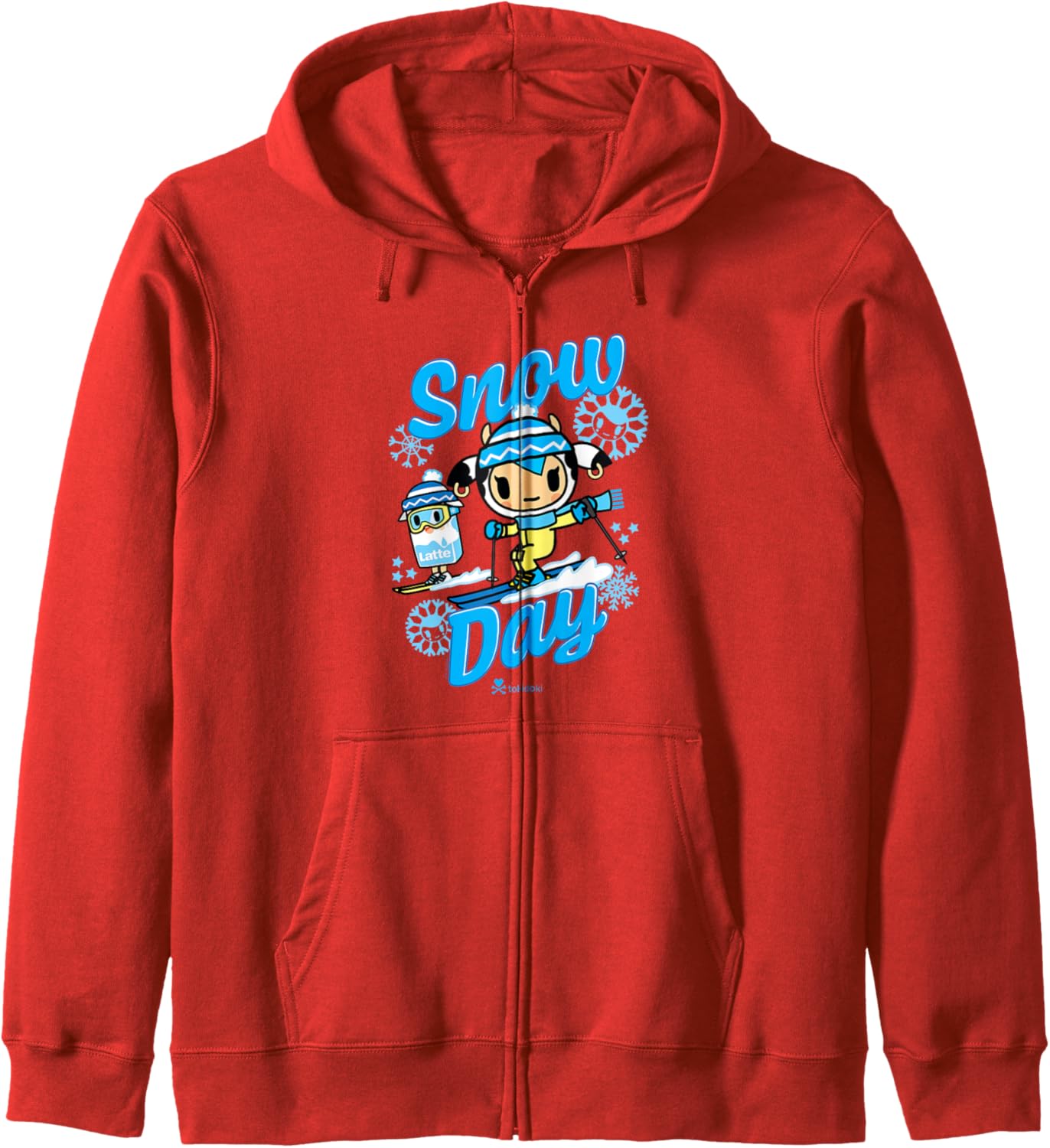

Худи на молнии Tokidoki Christmas Snow Day For Skiing Mozzarella & Latte, синий, размер S