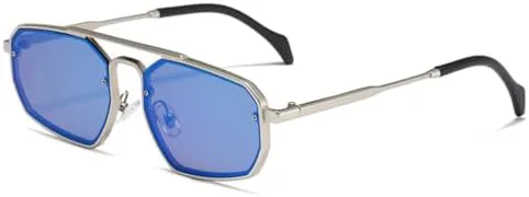 

Солнцезащитные очки Polygon 2027, солнцезащитные очки для мужчин, ретро-солнцезащитные очки, солнцезащитные очки для женщин, металлические очки MTZJH, 5.silver Blue