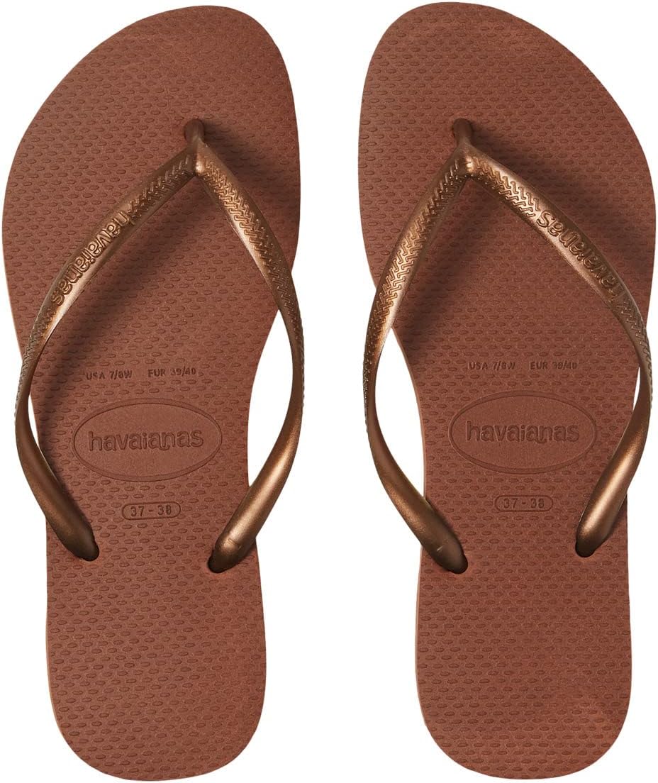 

Шлепанцы Slim Flip Flop Sandal Havaianas, цвет Rust/Metallic Copper