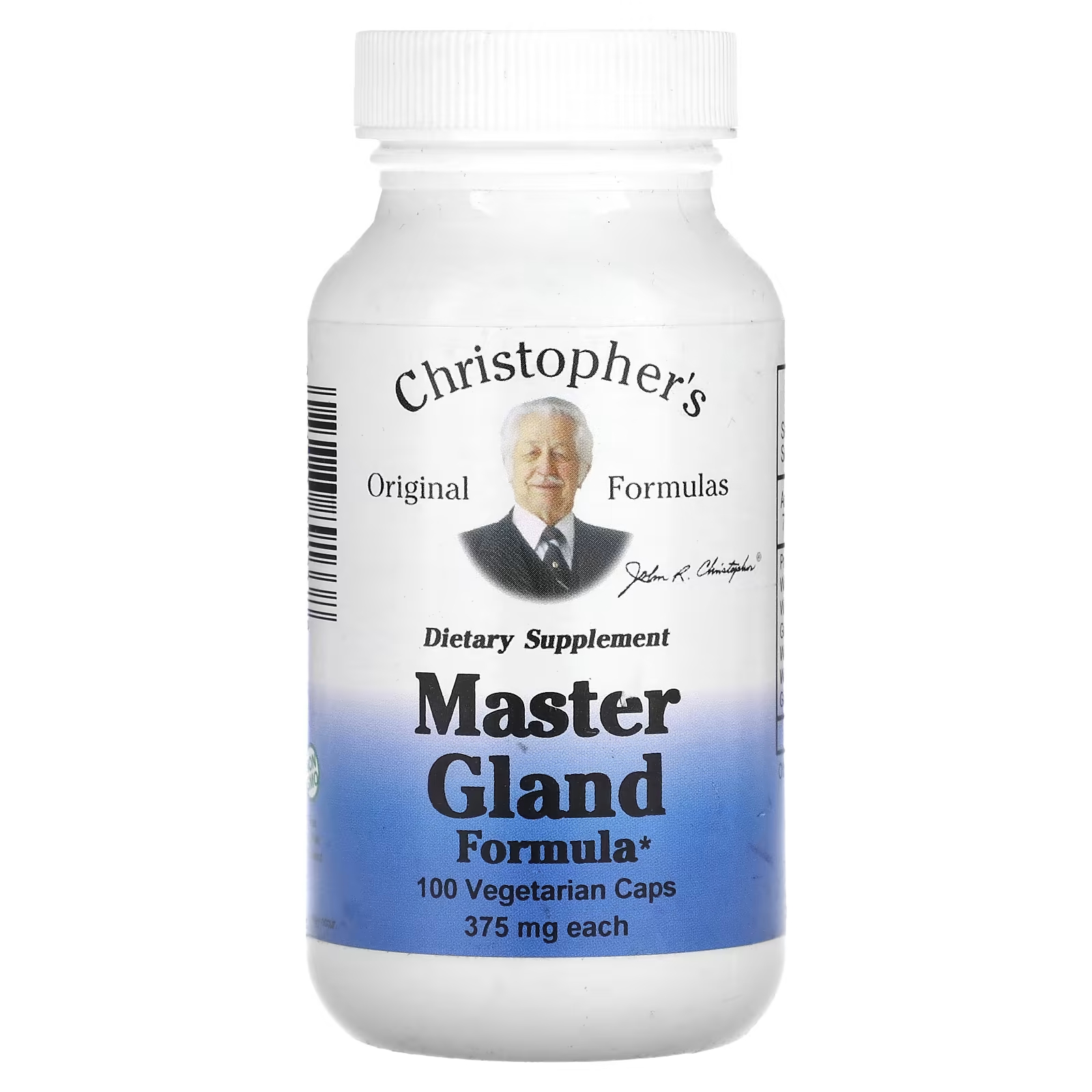 

Добавка Christopher's Original Formulas Master Gland 375 мг, 100 капсул