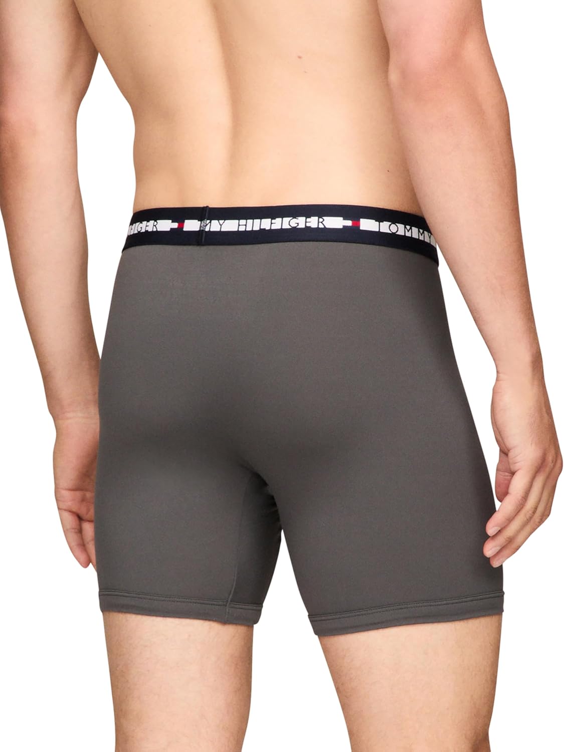 Комплект из 3 мужских трусов-боксеров Tommy Hilfiger Comfort Plus, Dark Ash, Primary Red, Navy — фото 3