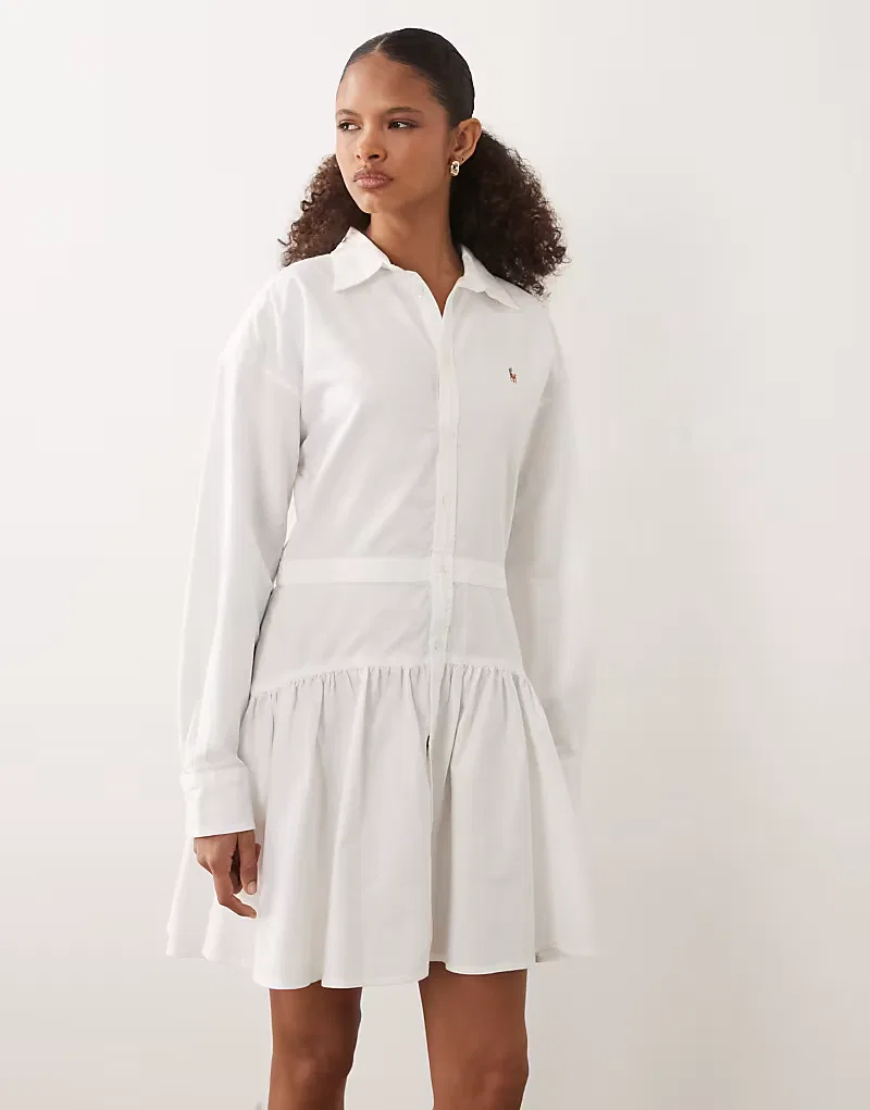 Платье-рубашка Polo Ralph Lauren, белый — фото 3