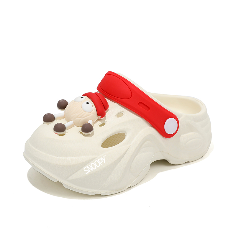 

Детские дышащие сабо с защитой от ударов и истираний SNOOPY, бежевый/красный