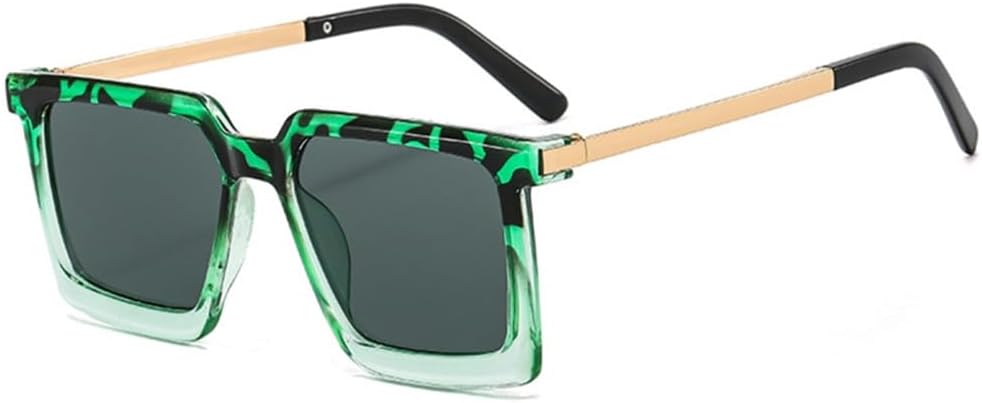 

Квадратные солнцезащитные очки 2026 для женщин и мужчин, градиентные линзы, металлическая оправа, повседневные солнцезащитные очки с защитой от УФ-излучения UV400 MTZJH, One Color