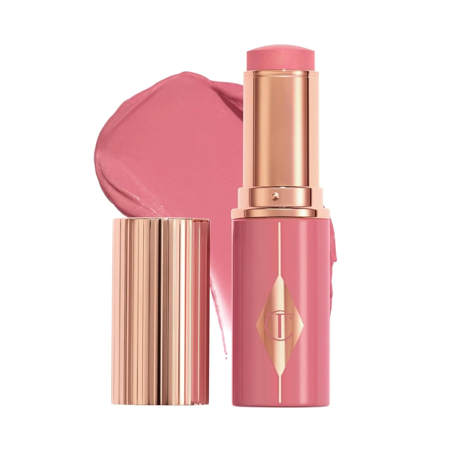 Румяна-стик Charlotte Tilbury Unreal Healthy Glow - кремовая текстура с возможностью наслаивания и ухаживающими компонентами - легко наносятся, растушевываются и придают коже сияние., Rosy Glow - warm rosy pink