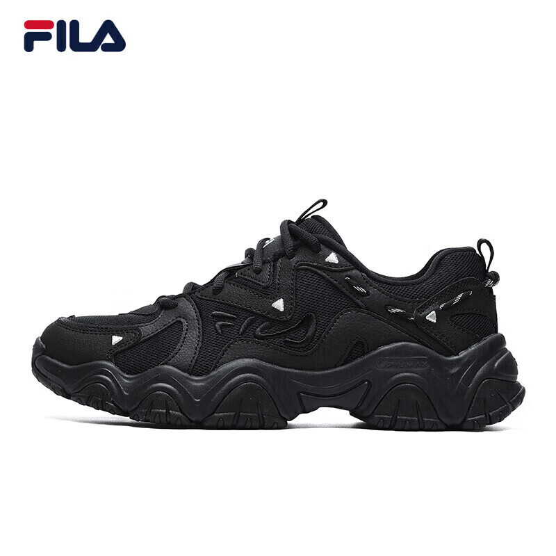 Кроссовки спортивные женские Fila Fluid 4 в стиле ретро, черный — фото 4