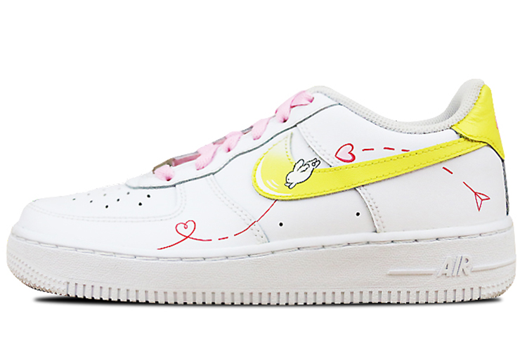 

Кроссовки Nike Air Force 1 Skateboard Shoes Women's Low-Top Yellow Pink