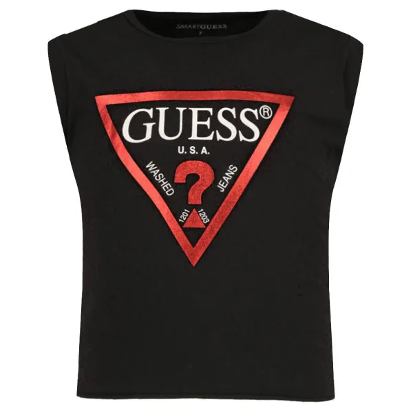 

Укороченная футболка Guess, черный