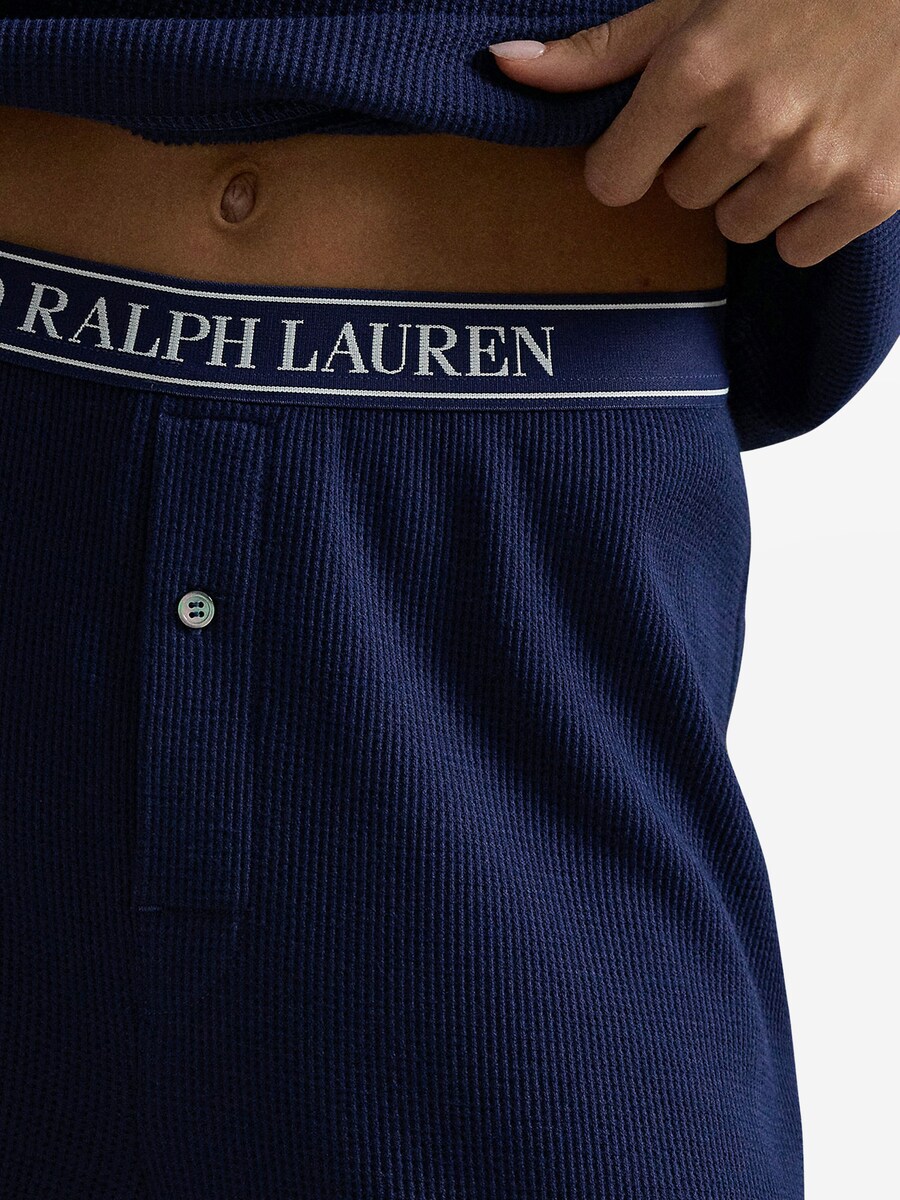 Пижама Polo Ralph Lauren Club Waffle, темно-синий — фото 3