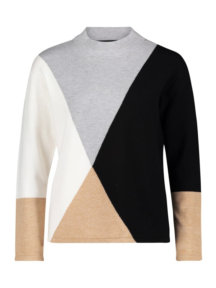 

Пуловер Betty Barclay Feinstrickpullover mit Kragen, цвет Patch Grey/Black