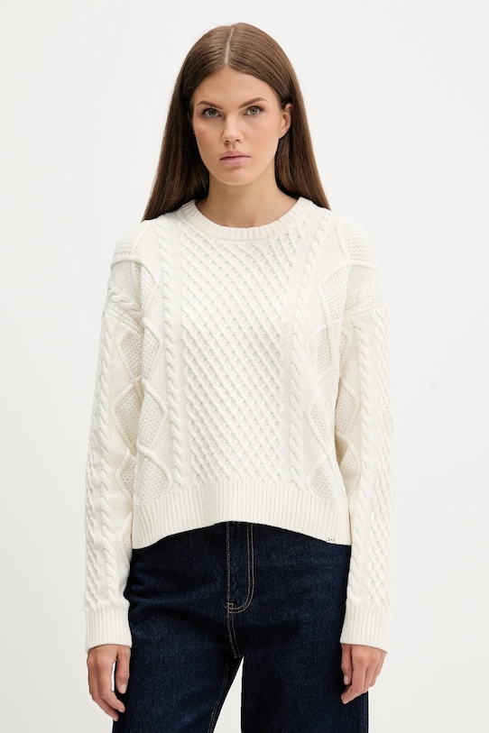 

Свитер из смесовой шерсти Guess Jeans, бежевый